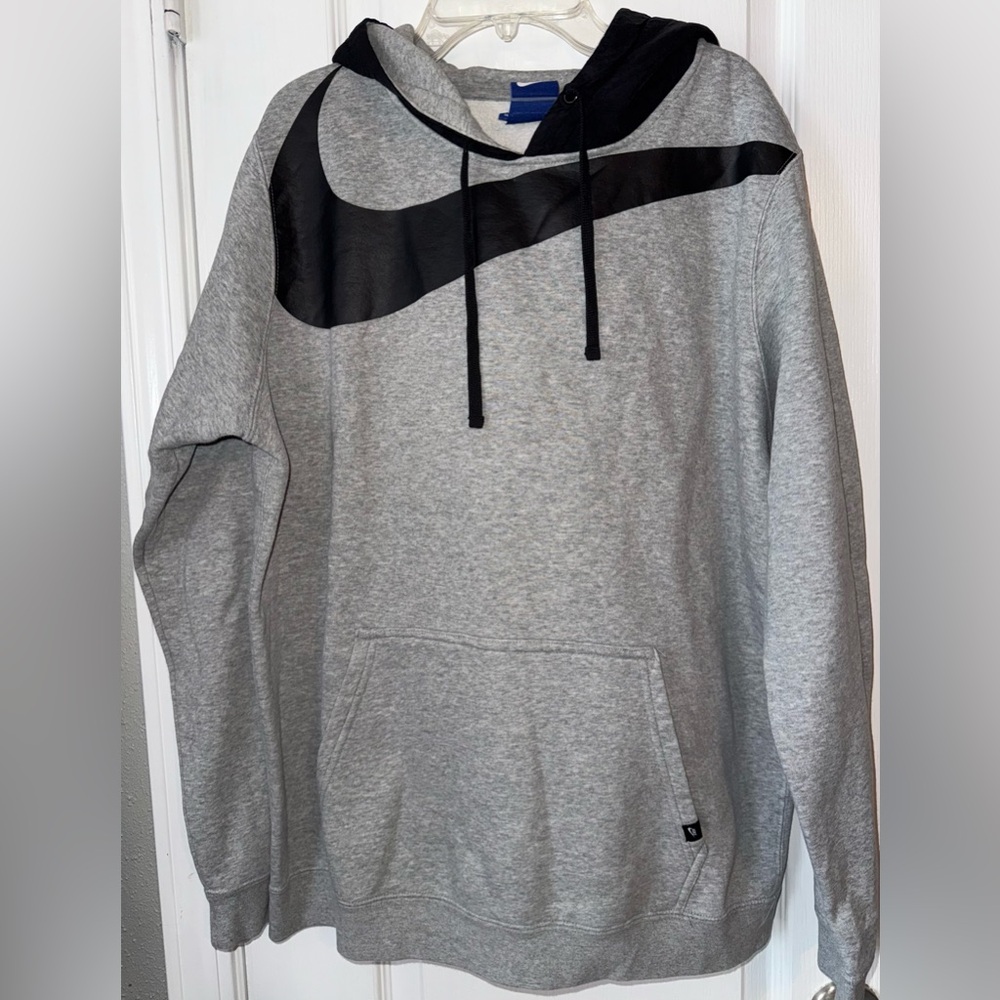Nike Grey & Black Hoodie Sweatshirt Size L